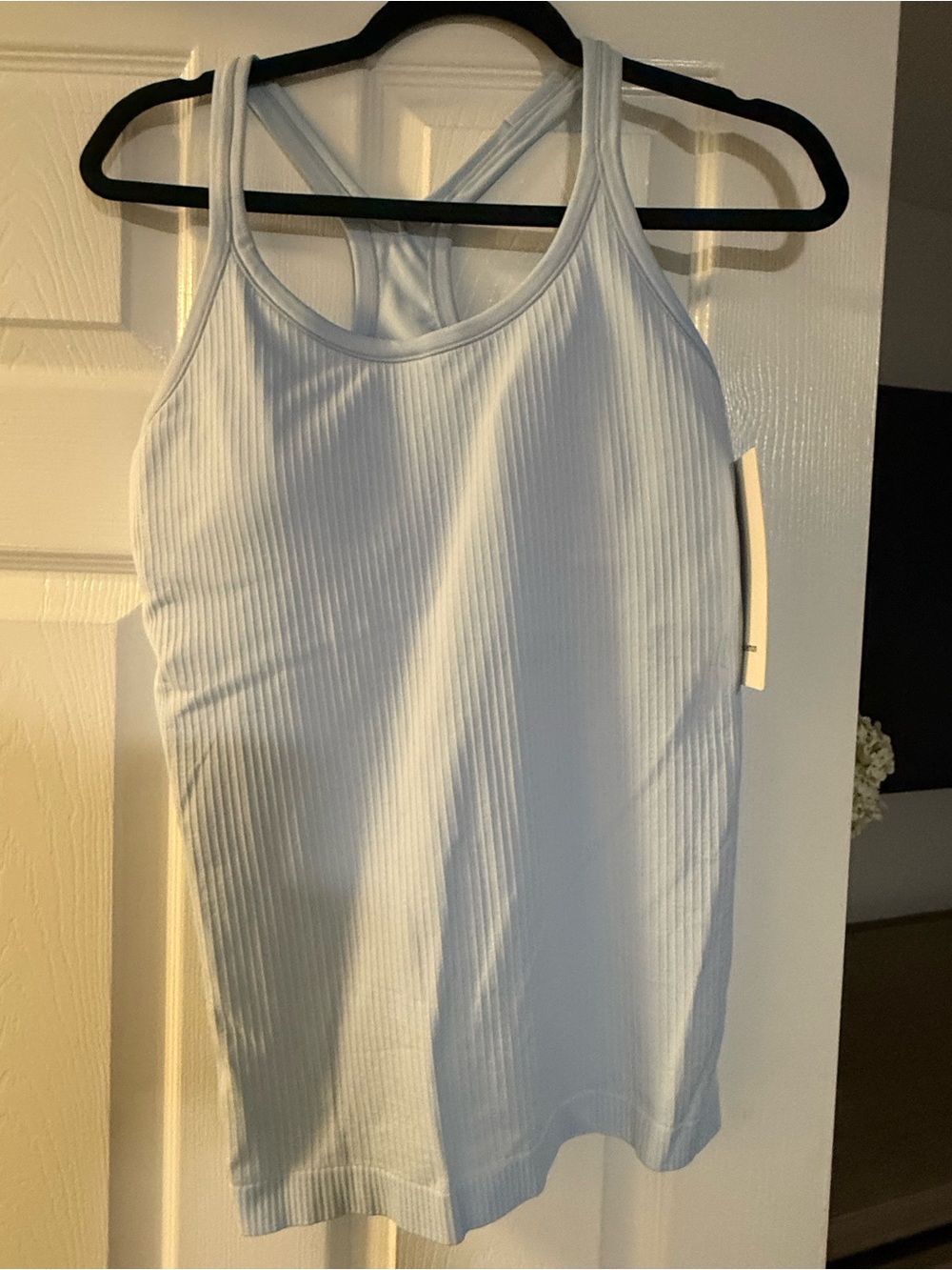 lululemon athletica Light Blue Ribbed Racerback Tank